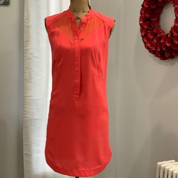 Janet Paris orange shift dress size sleeveless - Picture 7 of 7